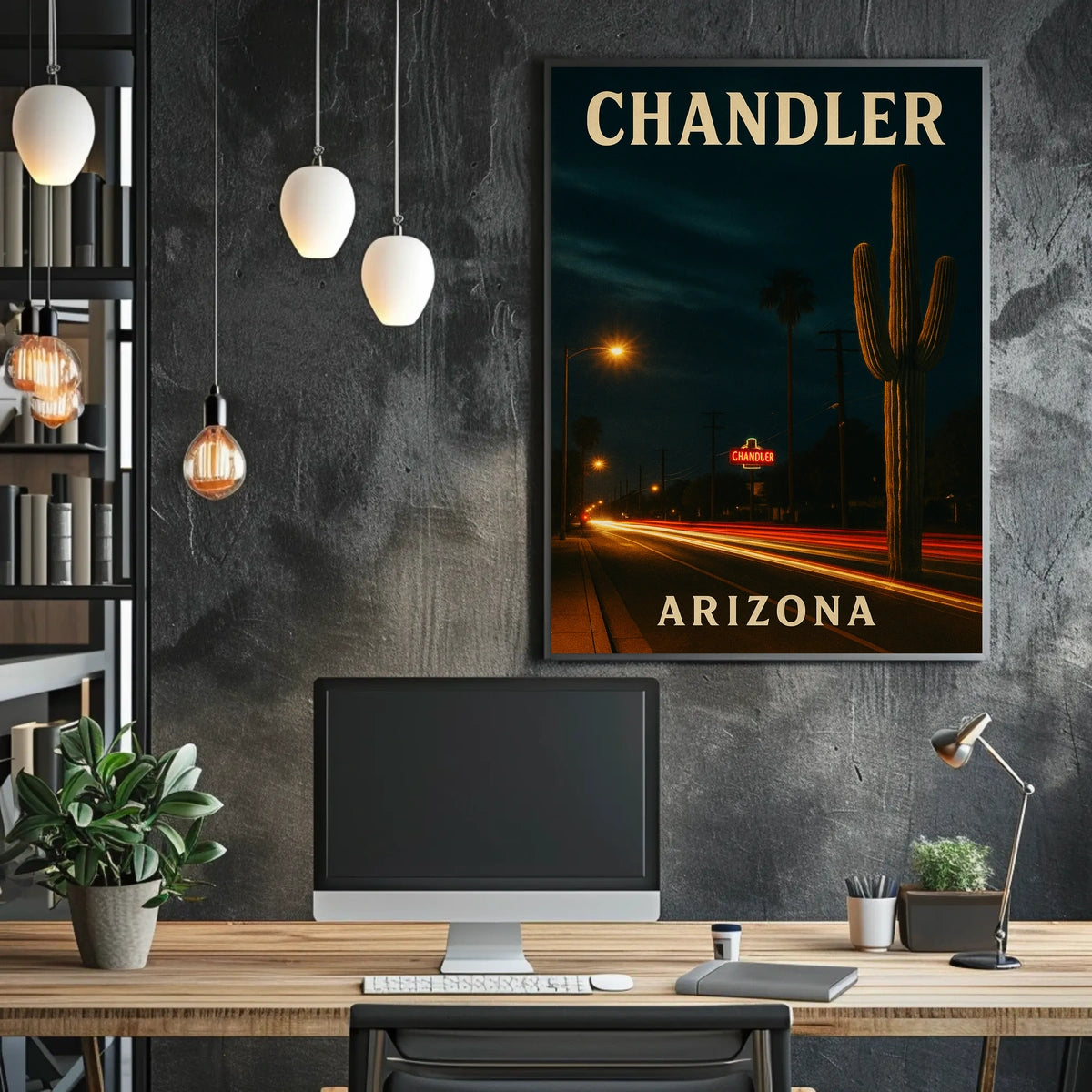 Chandler Arizona Travel Photography Realism Southwestern Desert City Vibe Wanderlust Poster