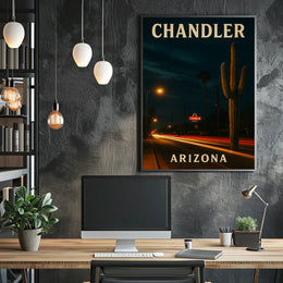 Chandler Arizona Travel Photography Realism Southwestern Desert City Vibe Wanderlust Poster
