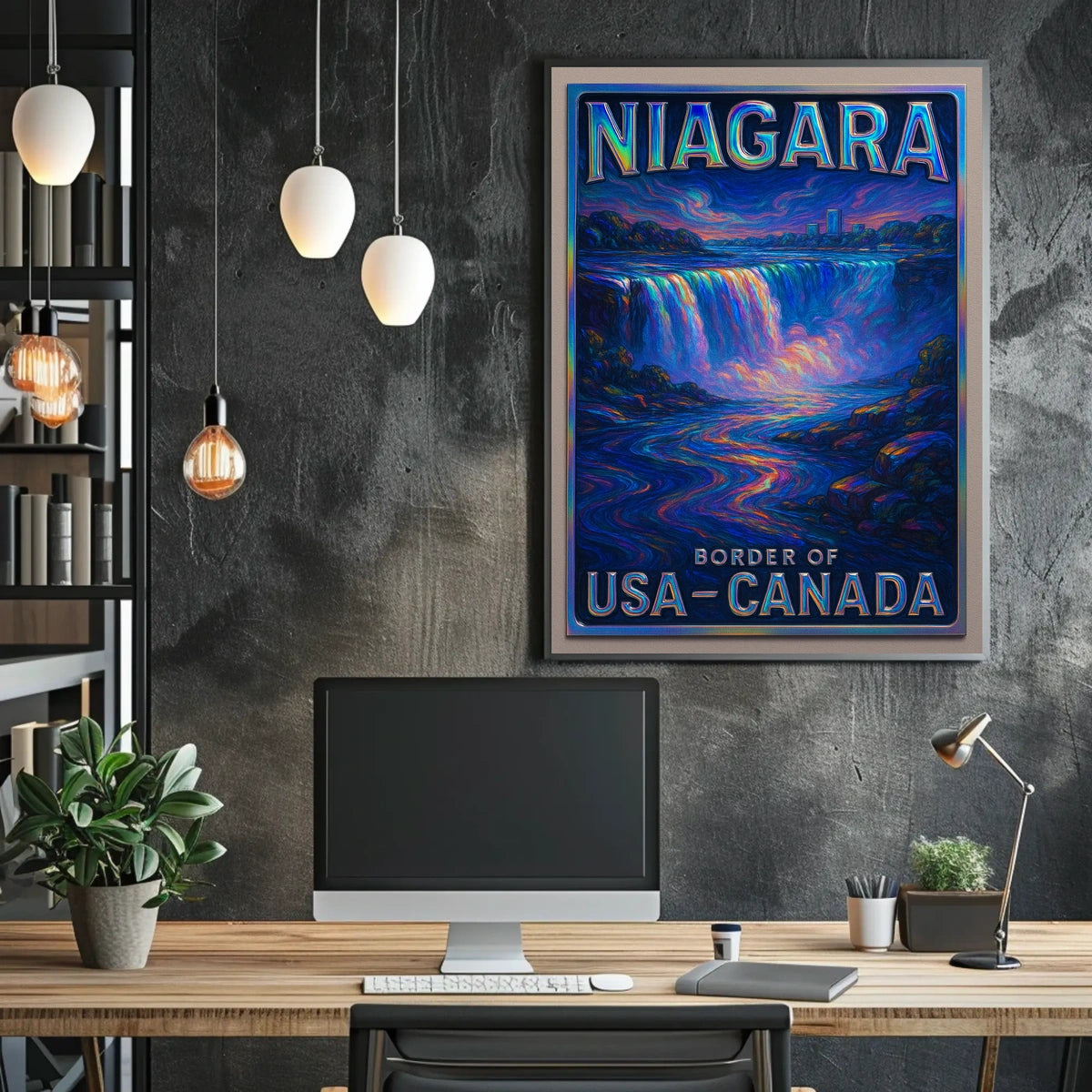Niagara Falls Impressionistic Travel Poster