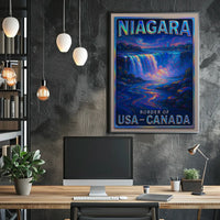 Niagara Falls Impressionistic Travel Poster