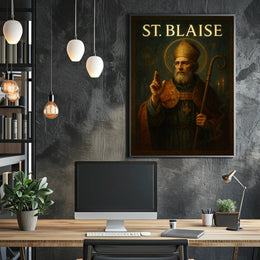 Saint Blaise Religious Art Masterpiece Cultural or Heritage Poster PosterGoat