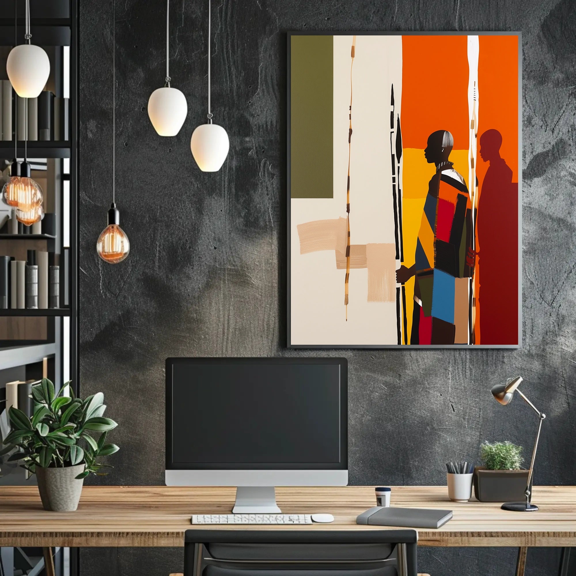 Cultural Silhouettes Vibrant Poster Wall Art