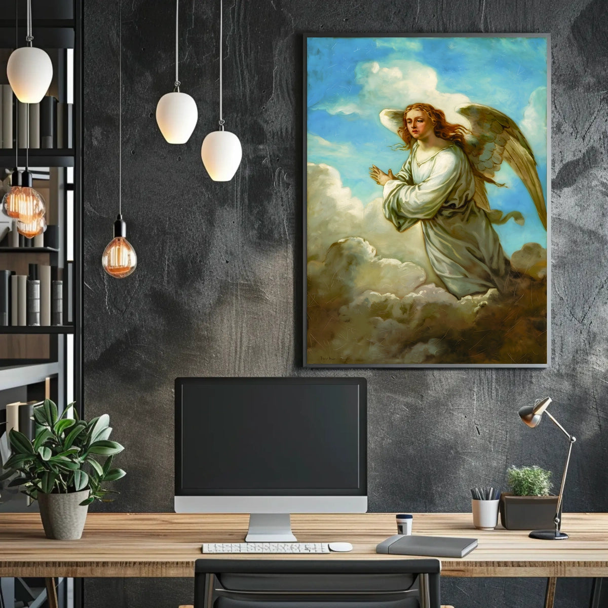 Angelic Presence in the Clouds Poster