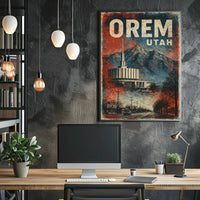 Orem, Utah A Scenic Tribute Poster