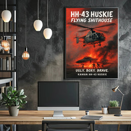 Kaman HH-43 Huskie Ugly. Boxy. Brave Poster PosterGoat