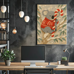 Cozy Koala in Winter Wonderland Poster