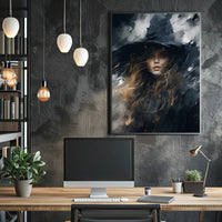 Enigmatic Witch Portrait Poster