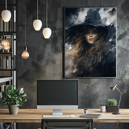 Enigmatic Witch Portrait Poster