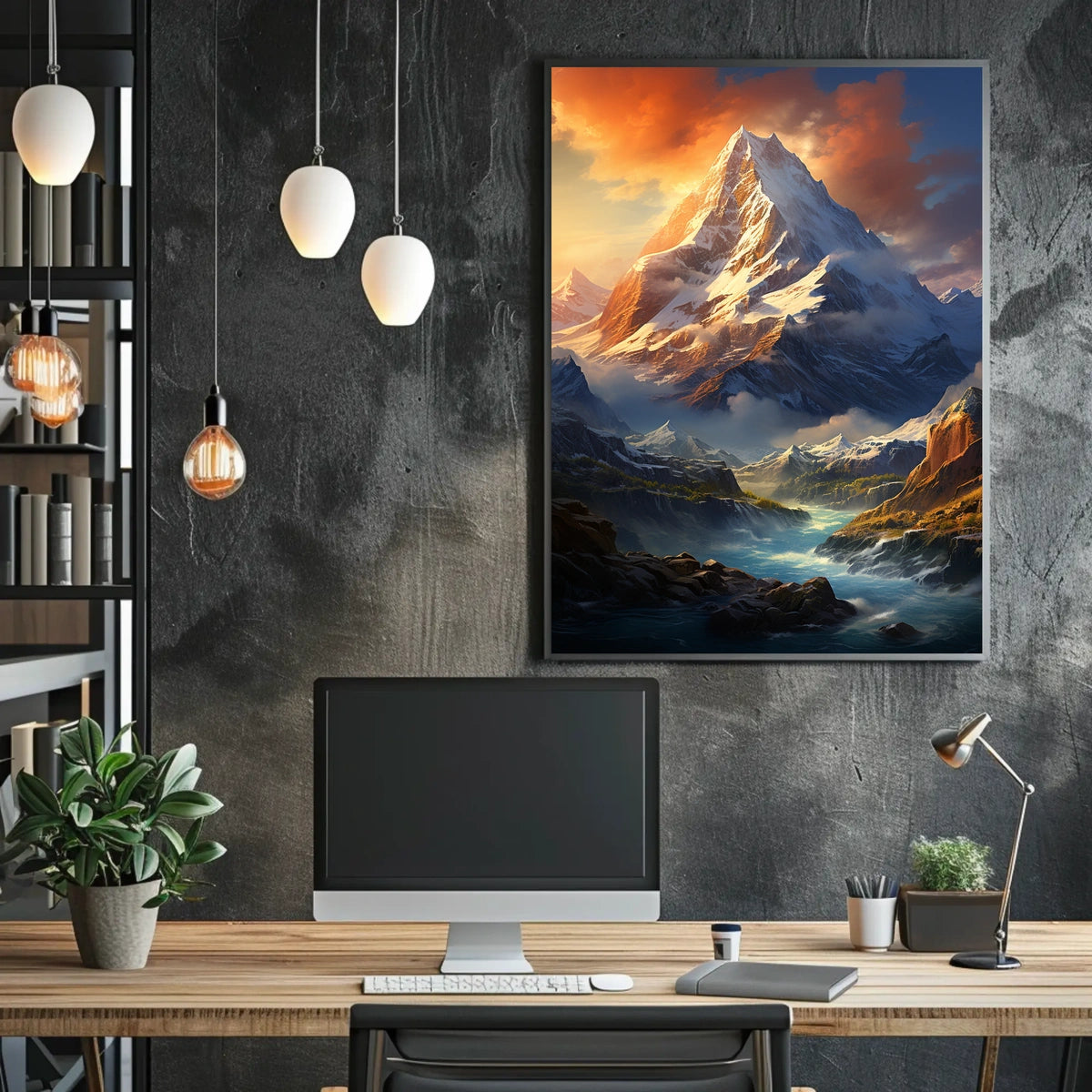 Majestic Mountain Landscape Poster