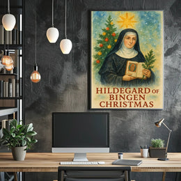 Hildegard of Bingen Christmas Art Print Cultural Poster