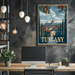 Scenic Tuscany: A Panoramic View of Tradition and Nature Poster