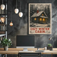 Cozy Winter Cabin Poster