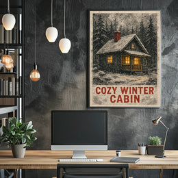 Cozy Winter Cabin Poster