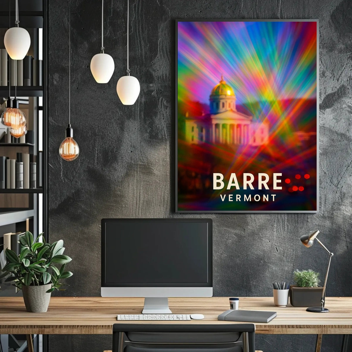 Barre, Vermont A Colorful Perspective Poster