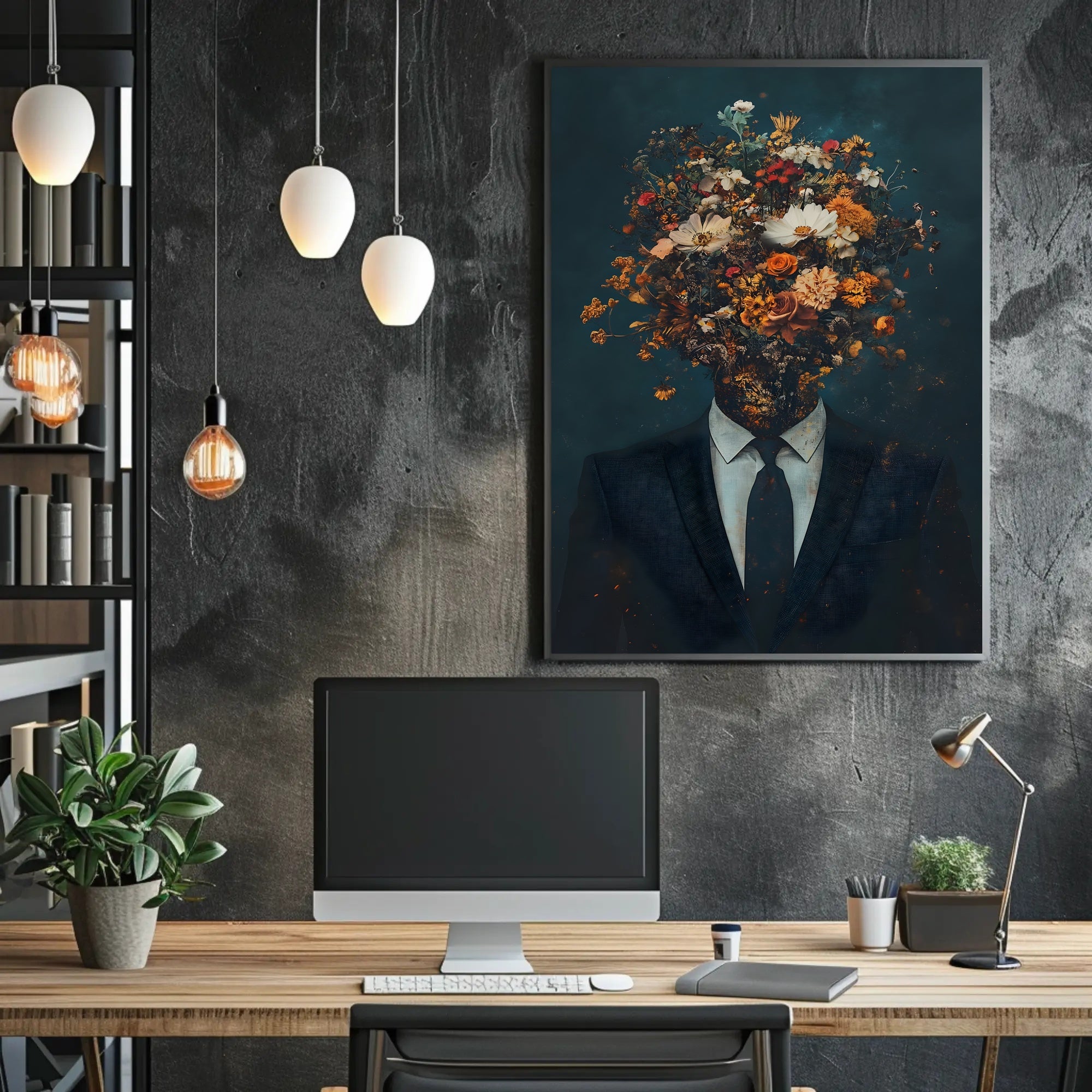 Blossoming Identity Surreal Floral Poster Print