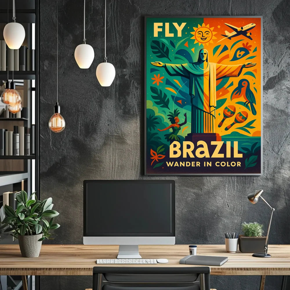 Brazil Travel Poster Vibrant Rio de Janeiro Adventure PosterGoat