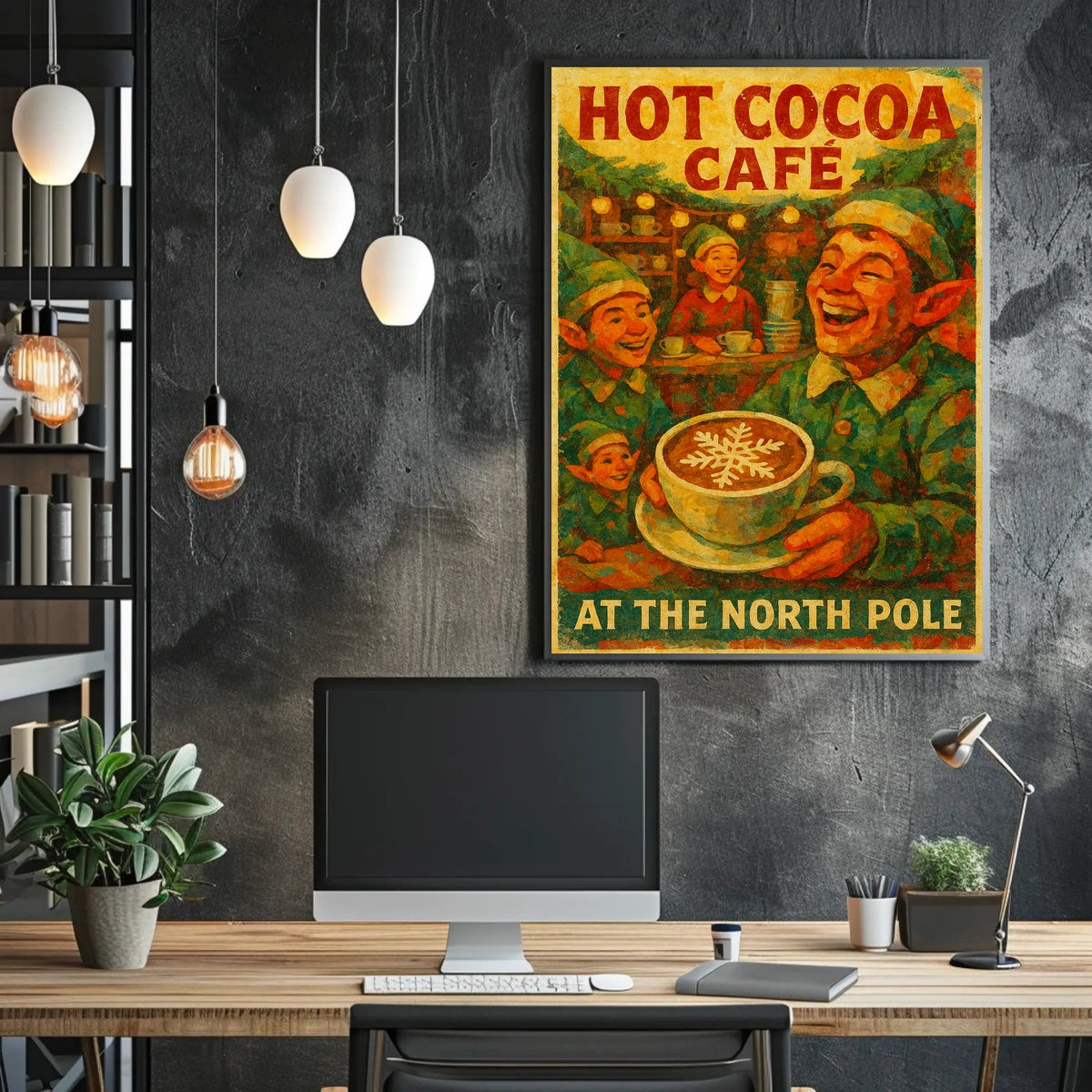 Hot Cocoa Café At The North Pole Poster