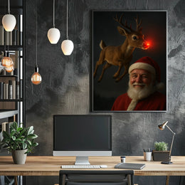 Santa and Rudolphs Holiday Cheer Poster