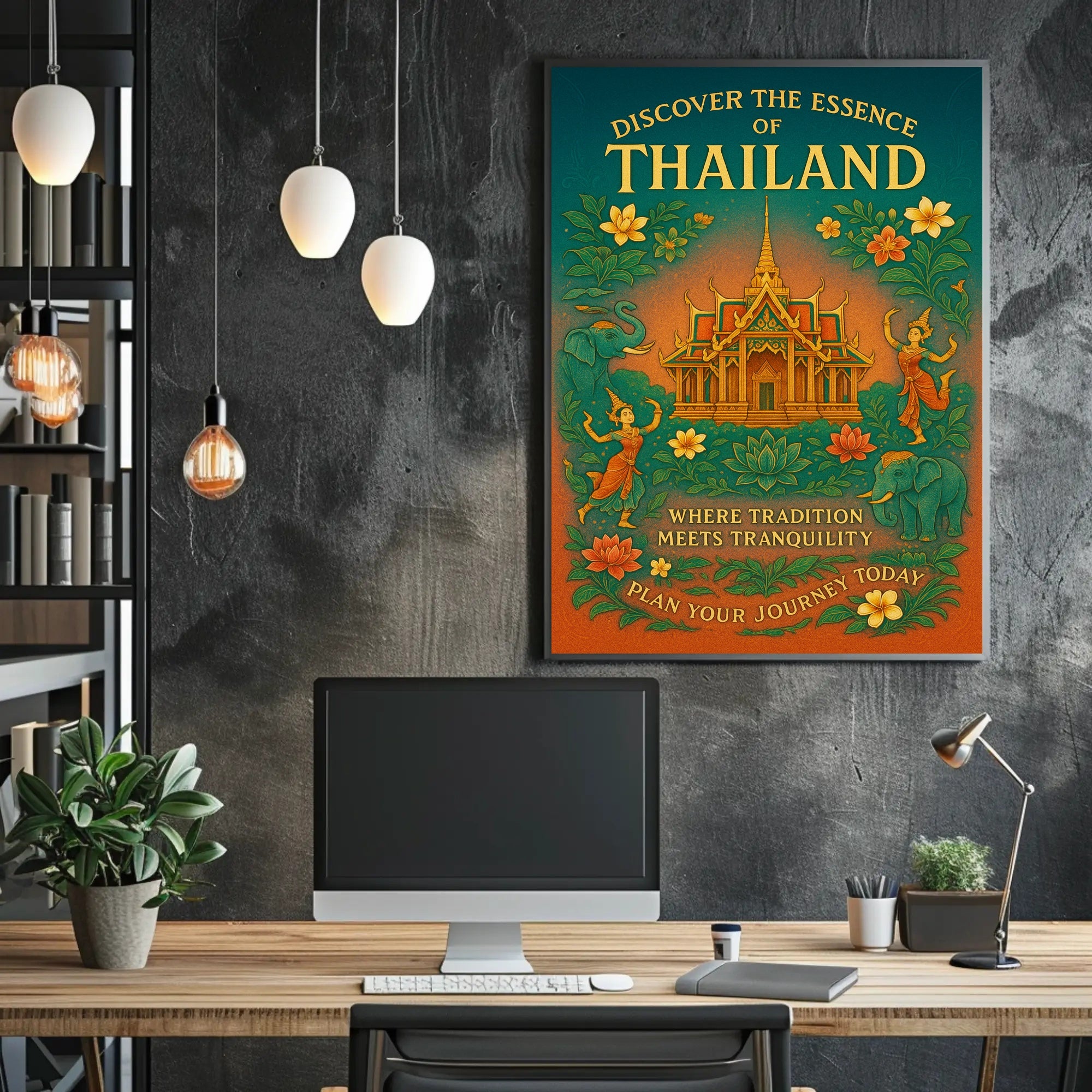 Thailand's Rich Culture Vintage Travel Poster