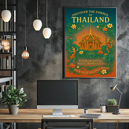 Thailand's Rich Culture Vintage Travel Poster