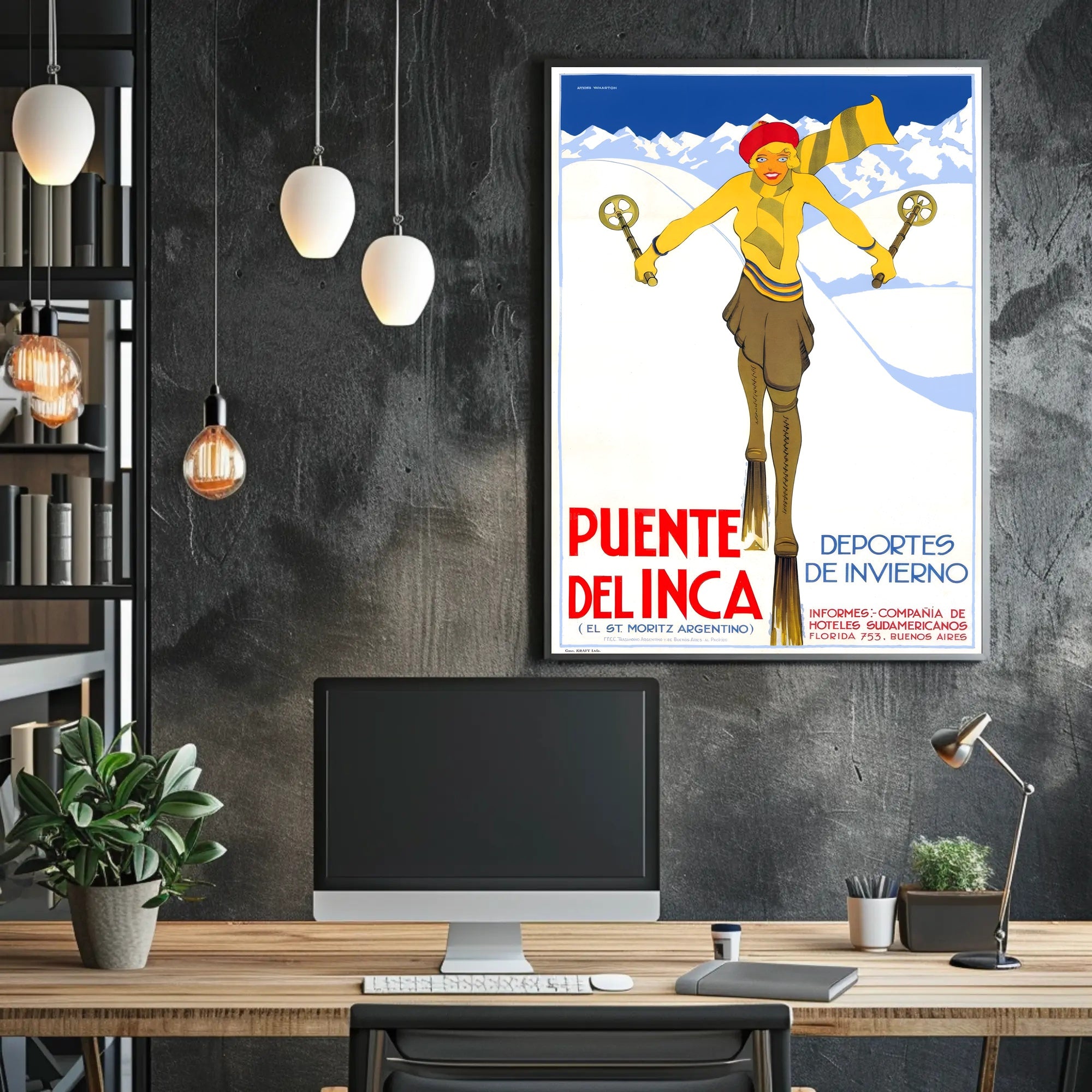 Puente del Inca Winter Sports Poster PosterGoat