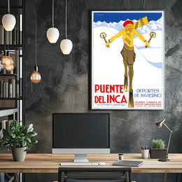 Puente del Inca Winter Sports Poster PosterGoat