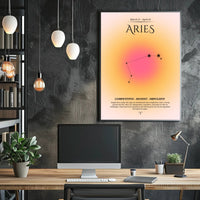 Aries Zodiac Celestial Constellation Artwork Poster PosterGoat