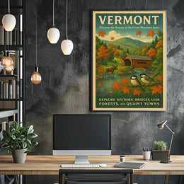 Vermont Charm Wall Art Poster Decor