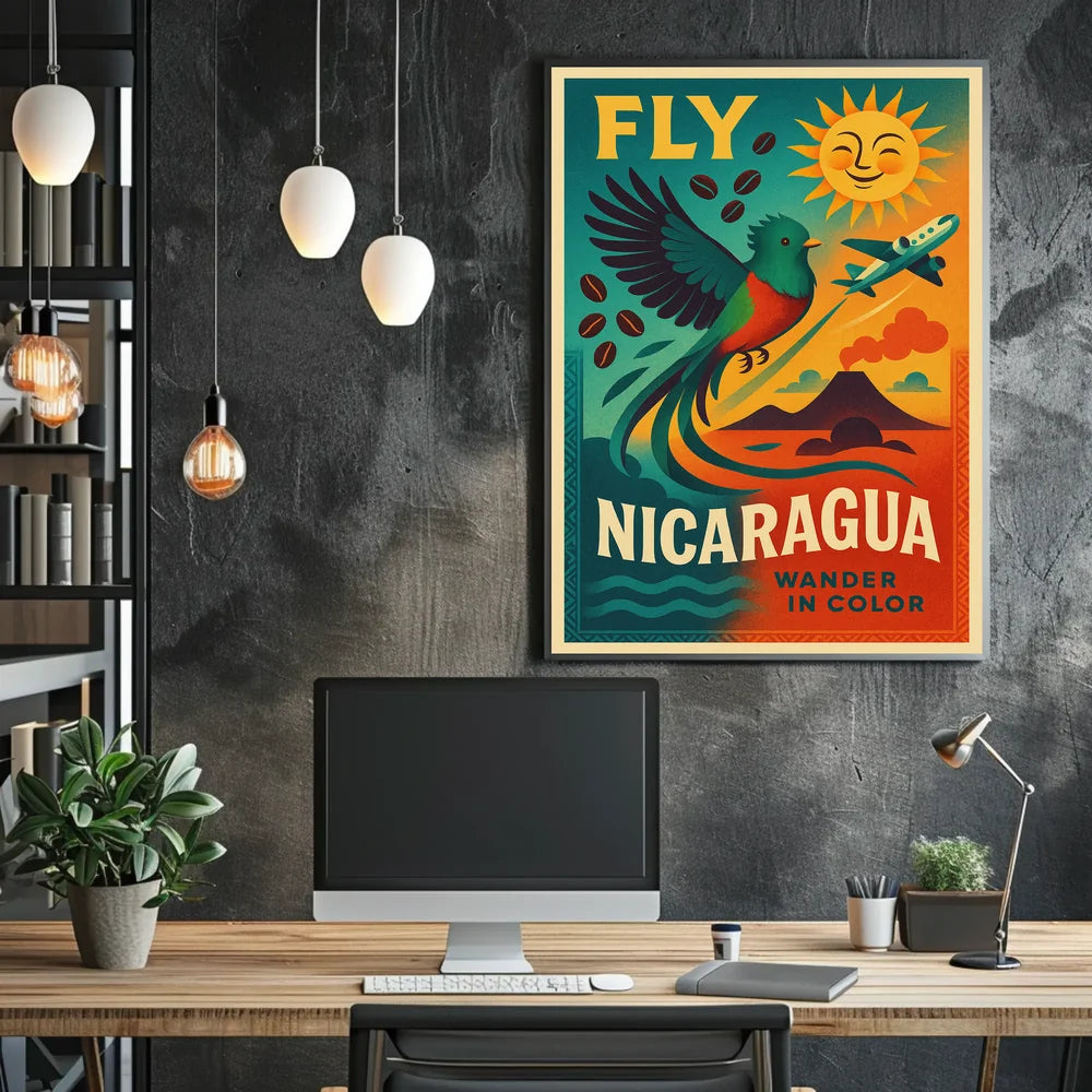 Discover Nicaragua's Vibrant Beauty Quetzal Travel Poster PosterGoat