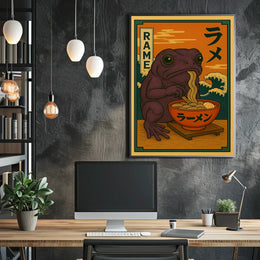 Frog and Ramen Poster