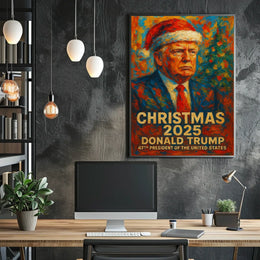 Christmas 2025 with Santa Hat Political or Propaganda Poster