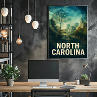 North Carolina Scenic Urban Landscape Poster