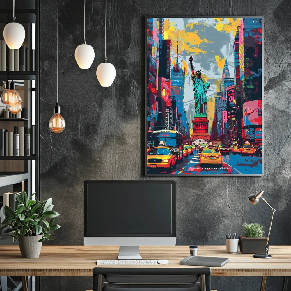 Surreal New York City Pop Art Poster Print