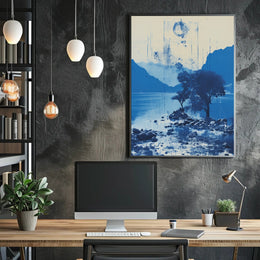 Tranquil Blue Landscape Poster