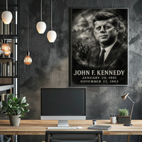 John F. Kennedy 35th President of the United States Double Exposure Poster