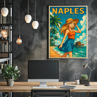 Naples Florida Beachside Bliss Poster Wall Art 18x24
