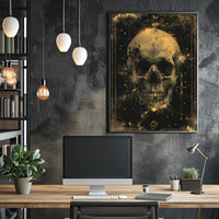 Cosmic Skull: Mystical Celestial Art Poster PosterGoat