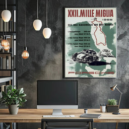 XXII Mille Miglia 1955 Porsche Poster