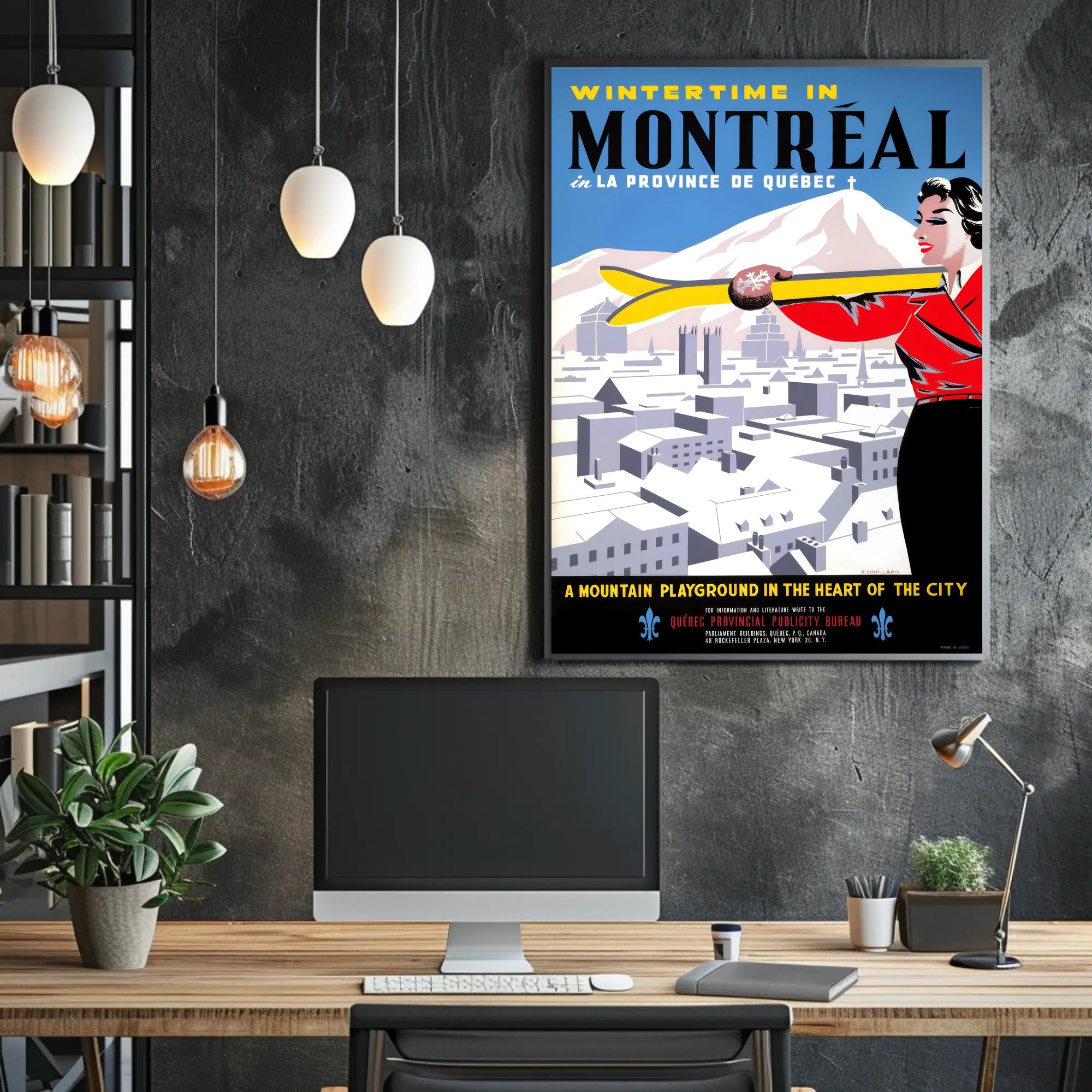 Wintertime in Montréal Poster PosterGoat