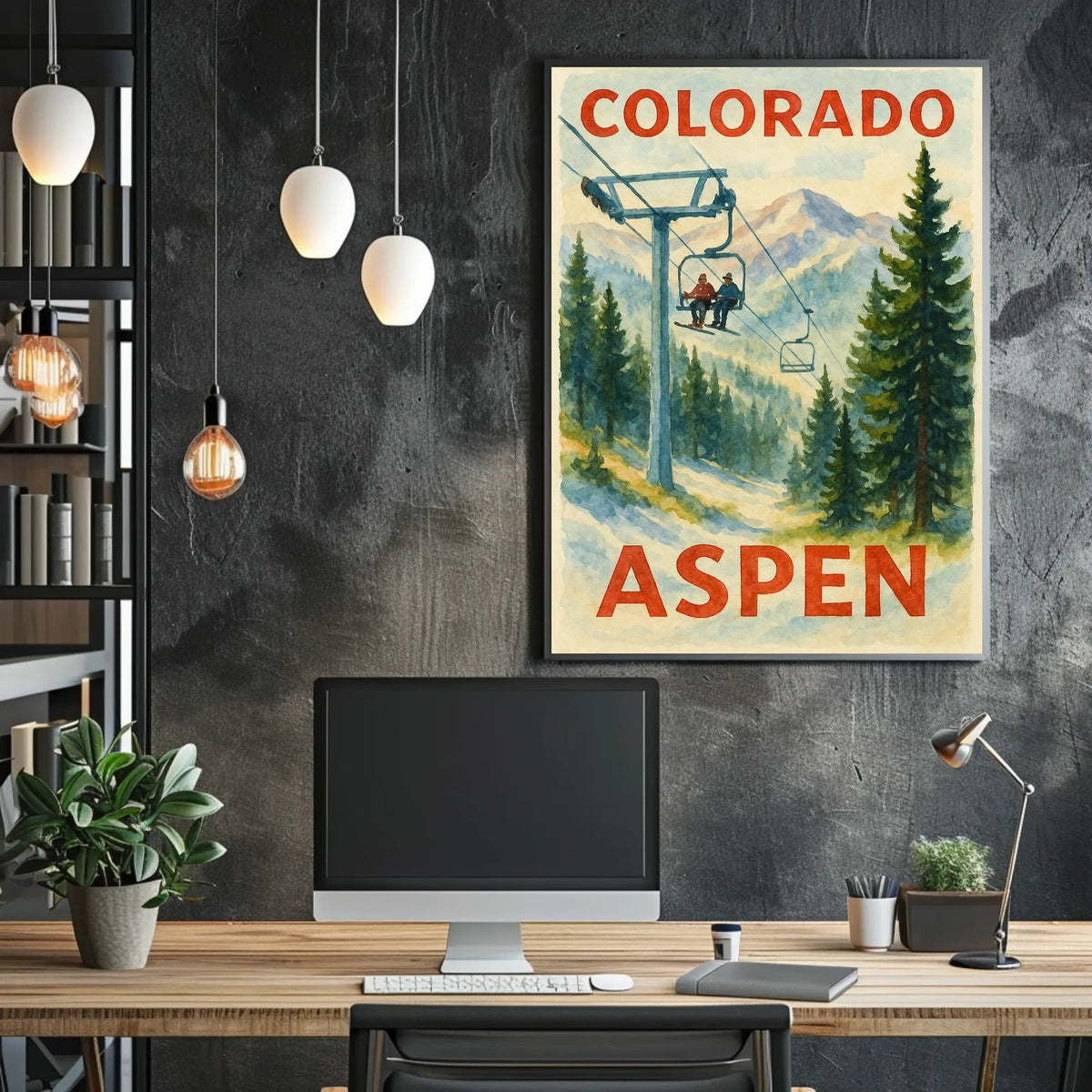 Colorado Aspen Ski Adventure Poster