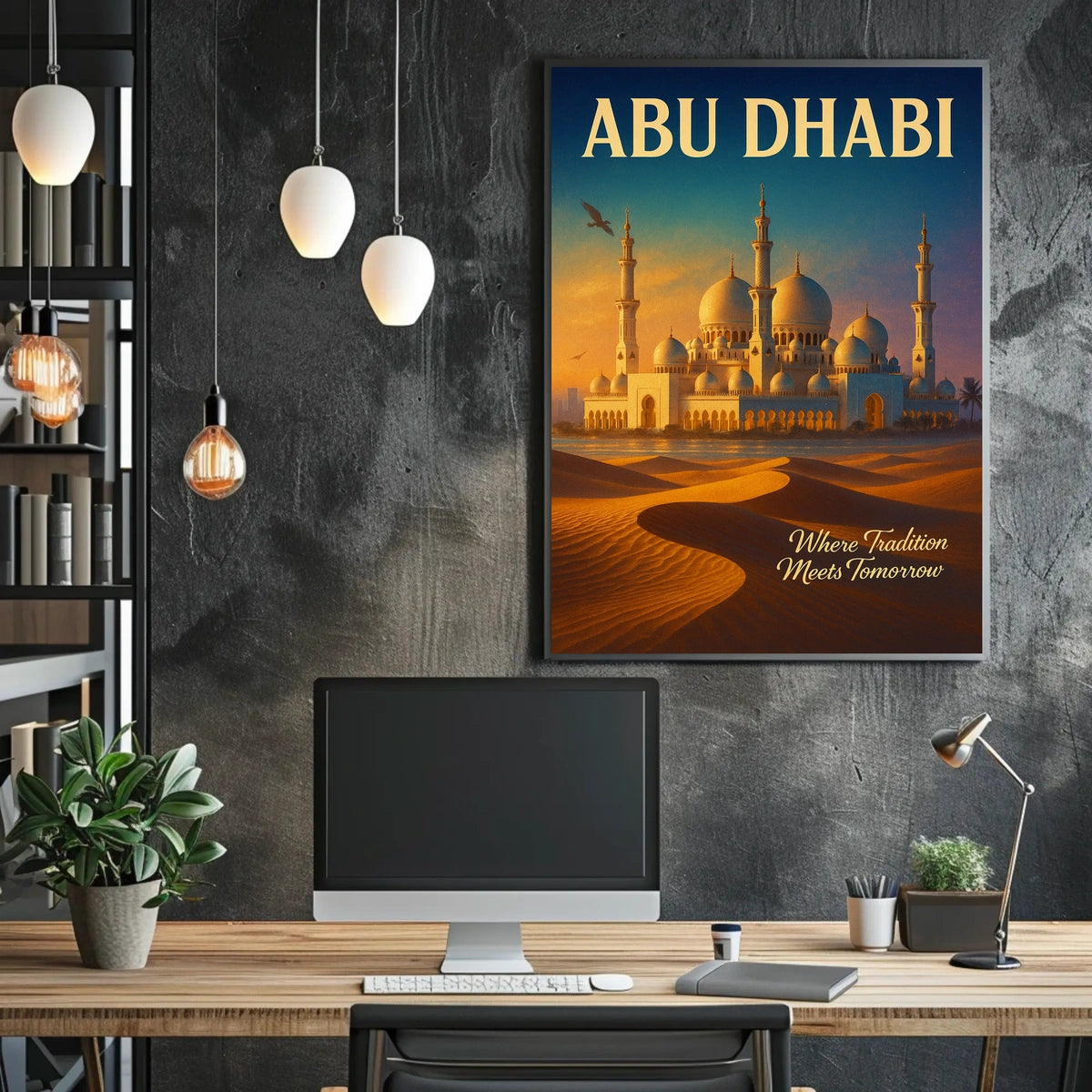 Abu Dhabi Where Tradition Meets Poster