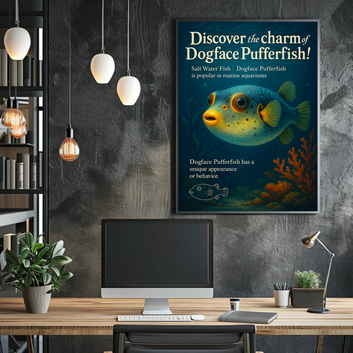 Discover The Charm Of Dogface Pufferfish Poster