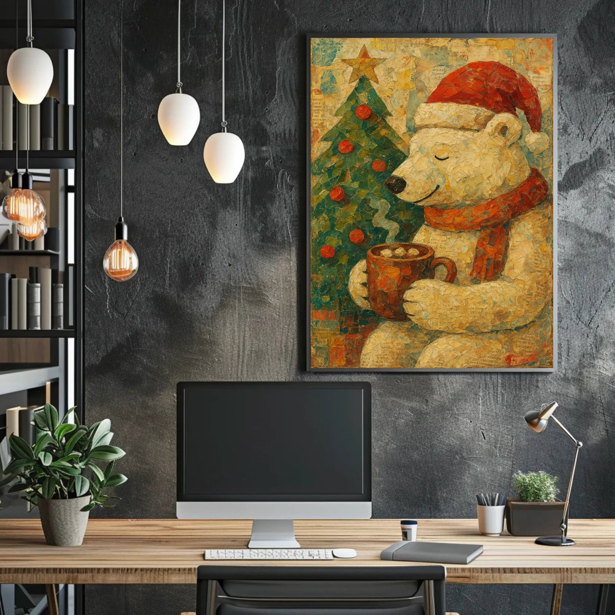 Cozy Holiday Bear Poster