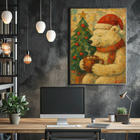 Cozy Holiday Bear Poster
