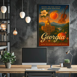 Georgia Where The Old South Meets New Poster