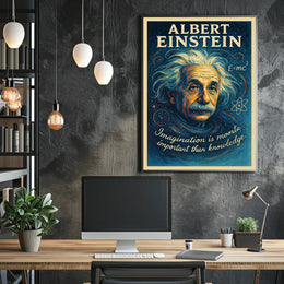 Albert Einstein Cosmic Creativity Inspirational Poster