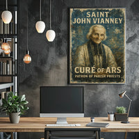 Saint John Vianney Revered Clerical Art Poster