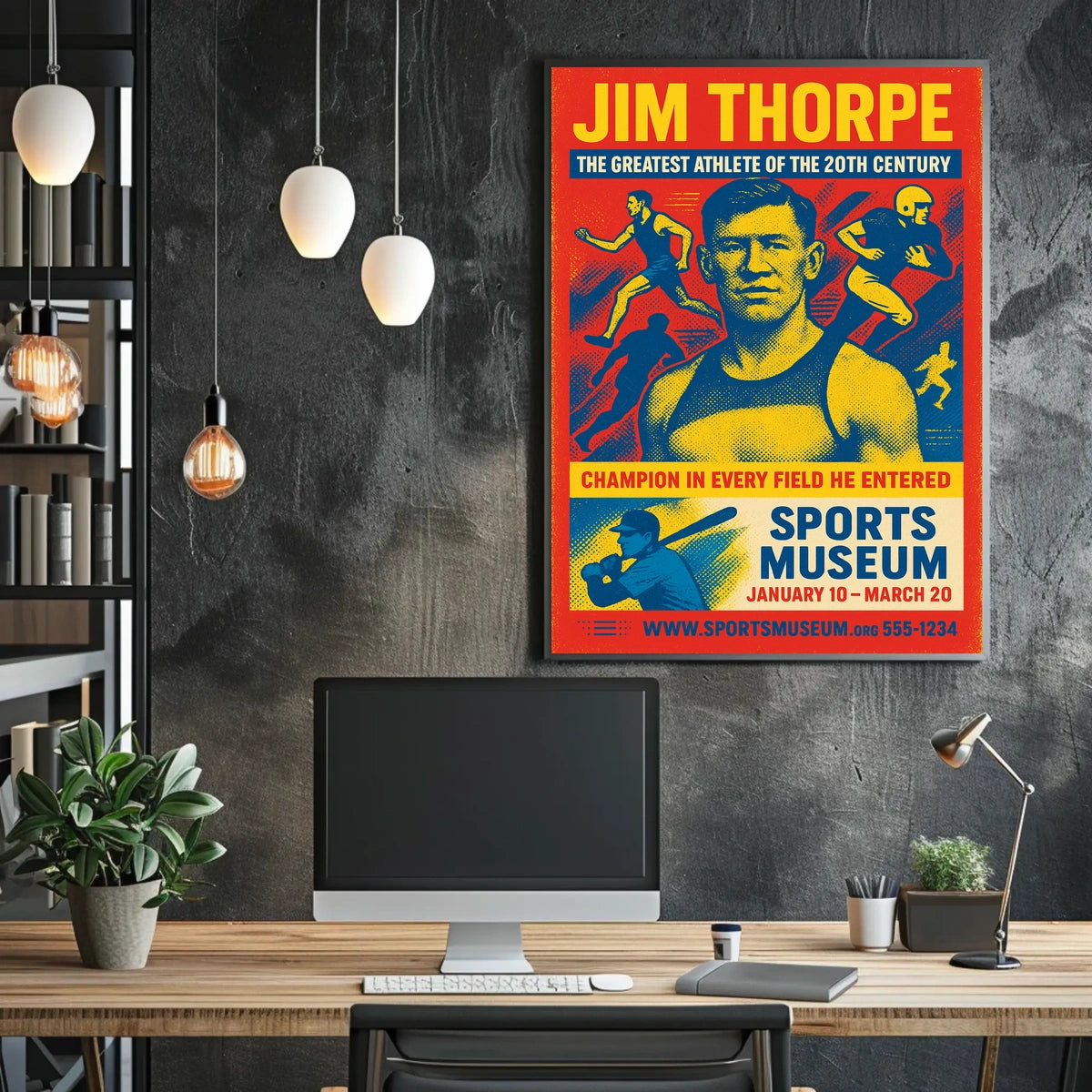 Jim Thorpe Legendary Athlete Tribute Jim Thorpe Poster