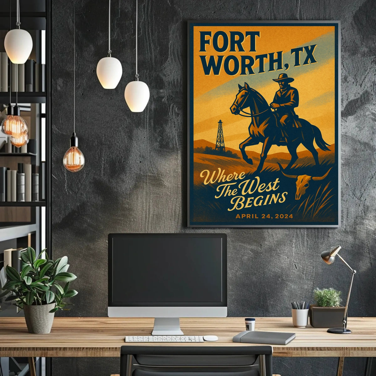 Fort Worth, TX Where the West Begins Poster