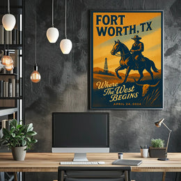 Fort Worth, TX Where the West Begins Poster